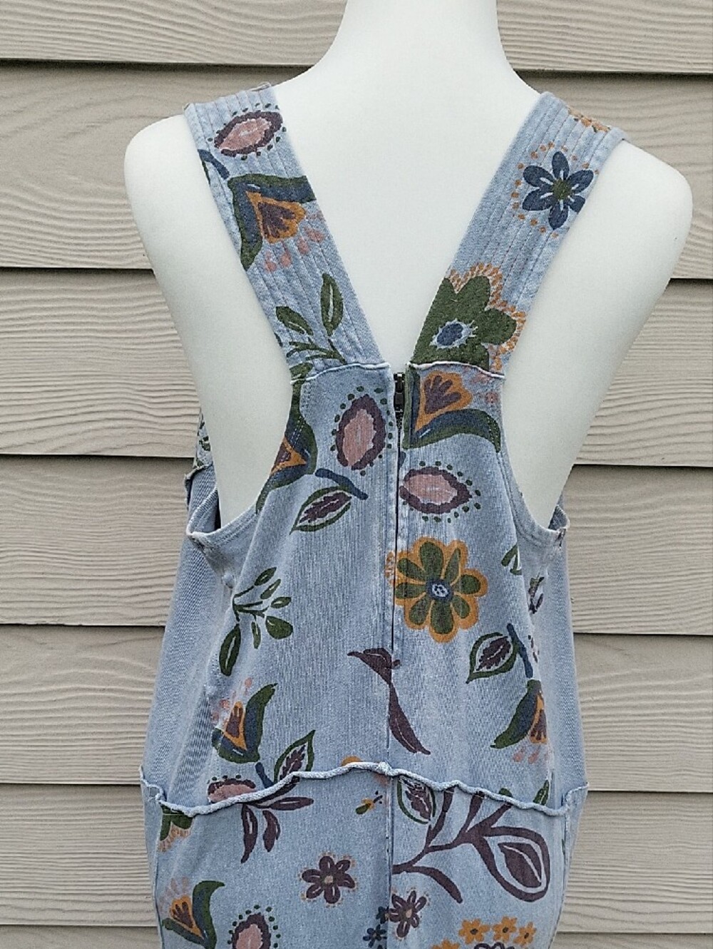 Easel Signature Printed Terry Wide Leg Jumpsuit Soft Washed Women's Small - Picture 4 of 9